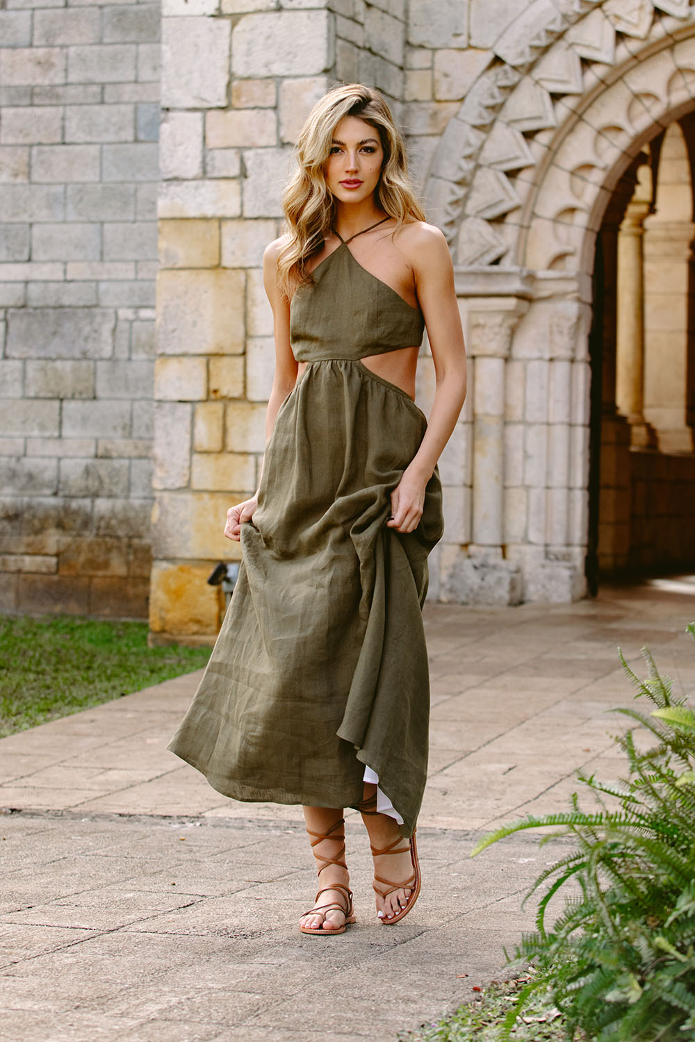 The Emily Dress in Seaweed