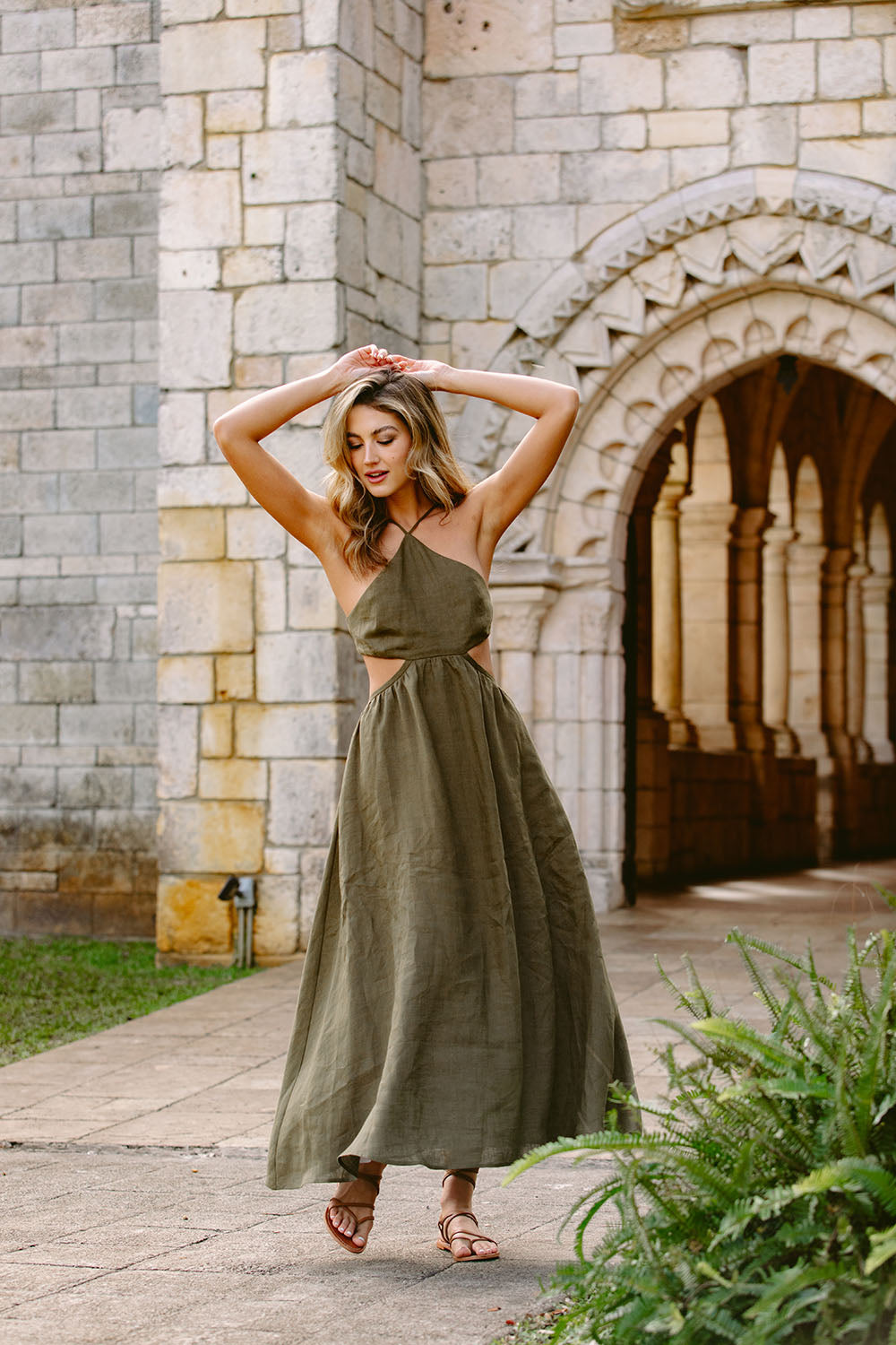 The Emily Dress in Seaweed