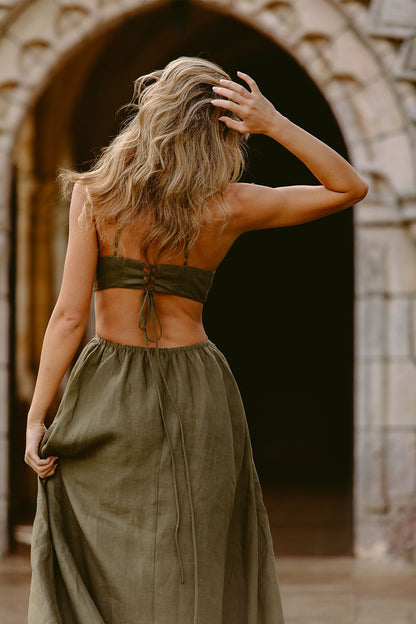 The Emily Dress in Seaweed